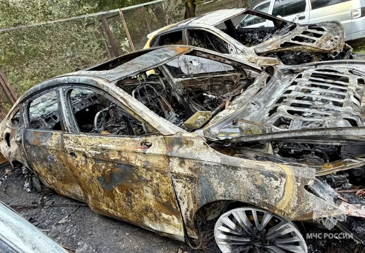 На парковке в Саратове ночью сгорели 3 автомобиля На парковке в Саратове ночью сгорели 3 автомобиля