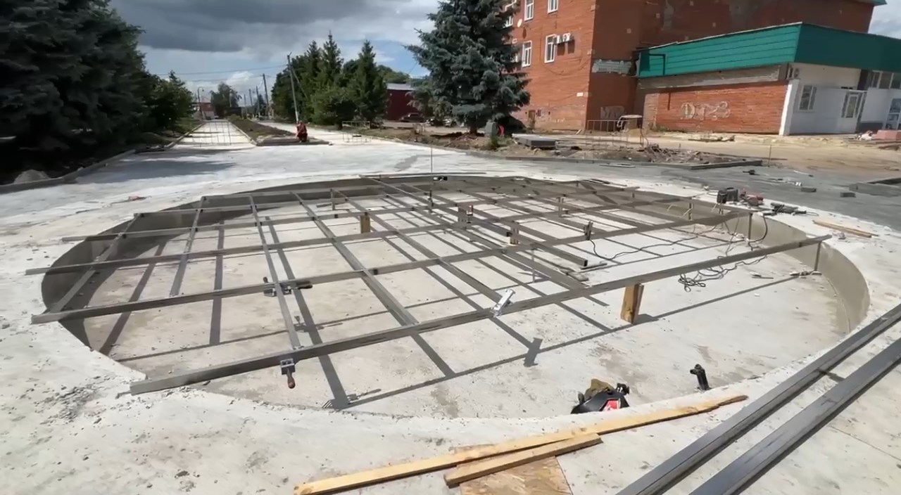 Будущий фонтан в Пугачеве