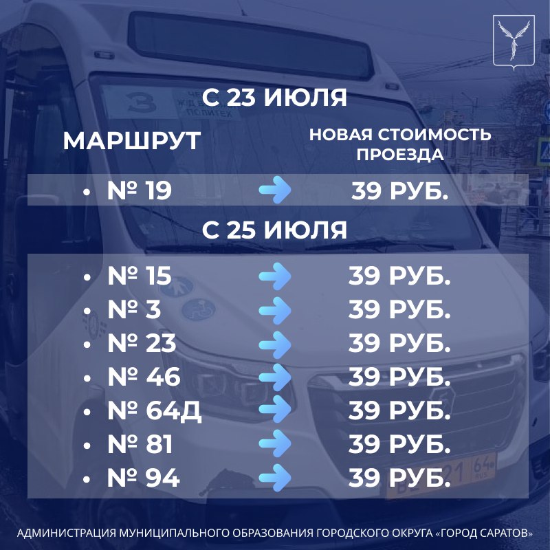 Повышение проезда с 23 июля 2024 года