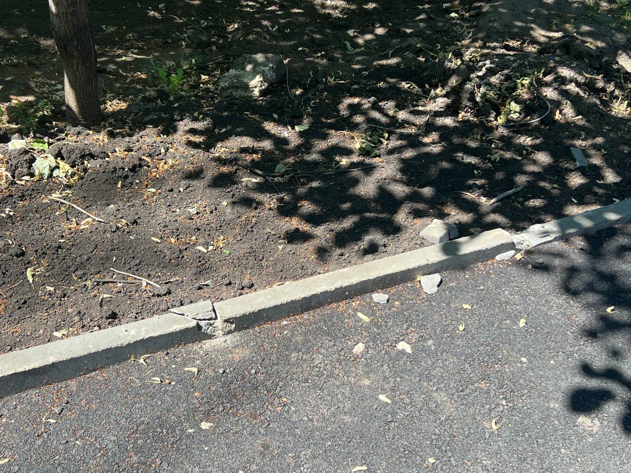 Липки реконструкция бордюры