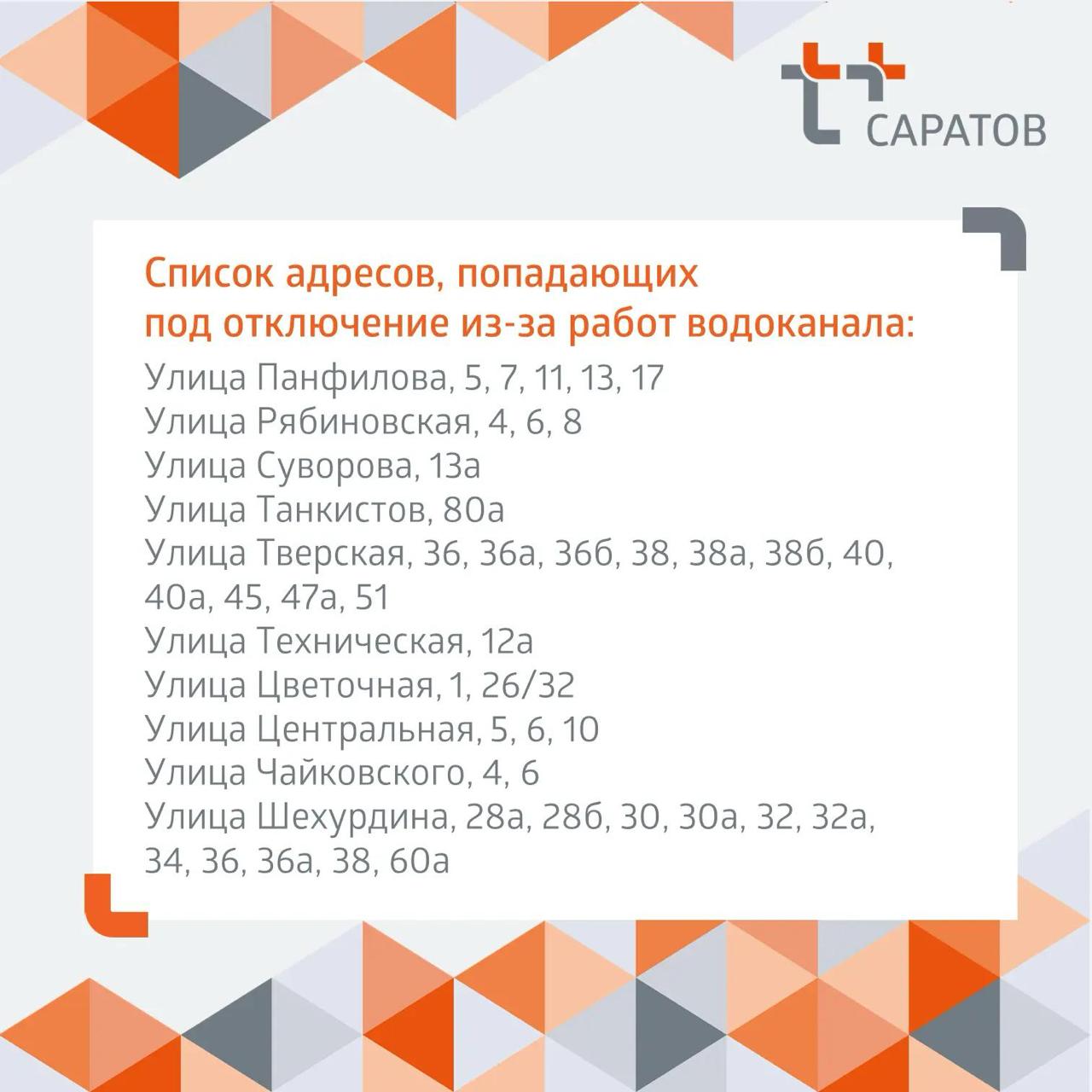 отключение горячей воды 9 июля