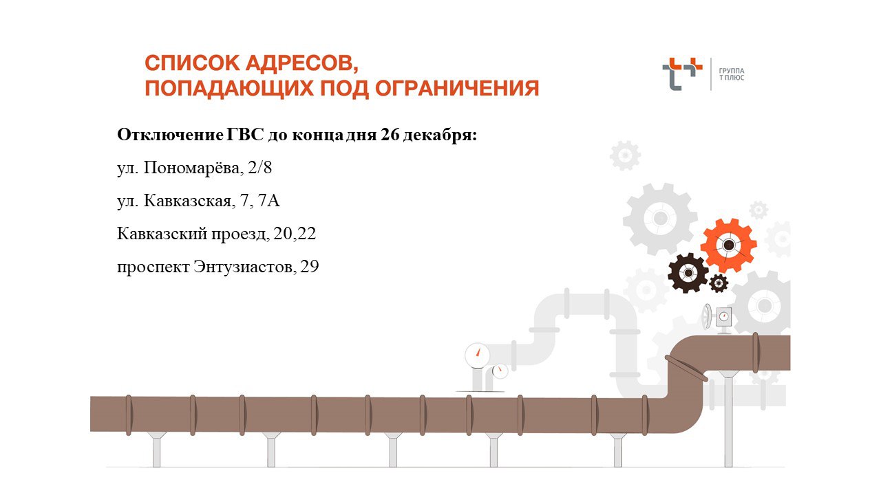 адреса отключения гвс 26 12