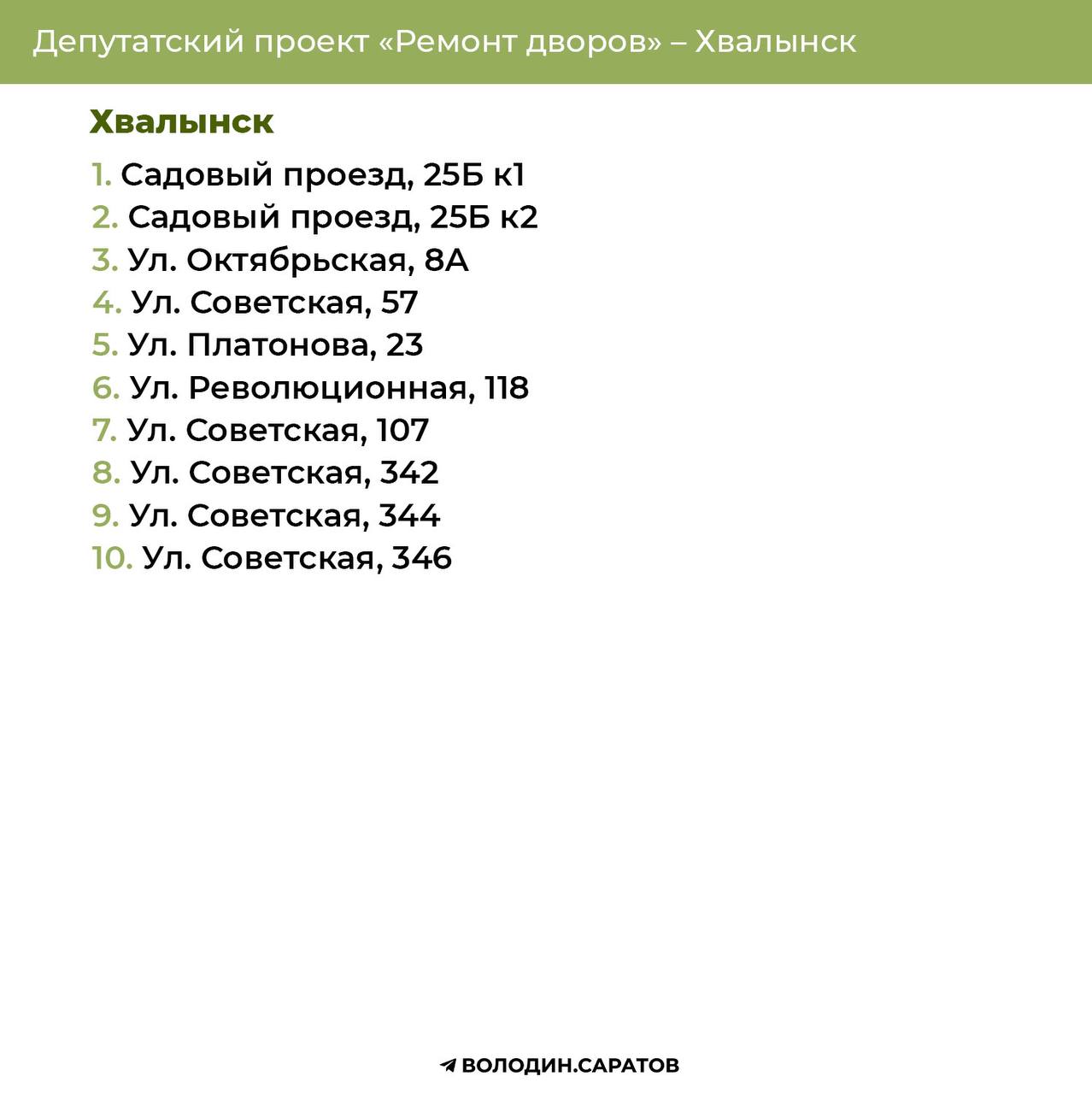 Дворы Хвалынска