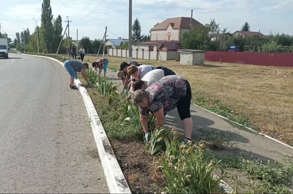 Субботник в Татищеве прополка