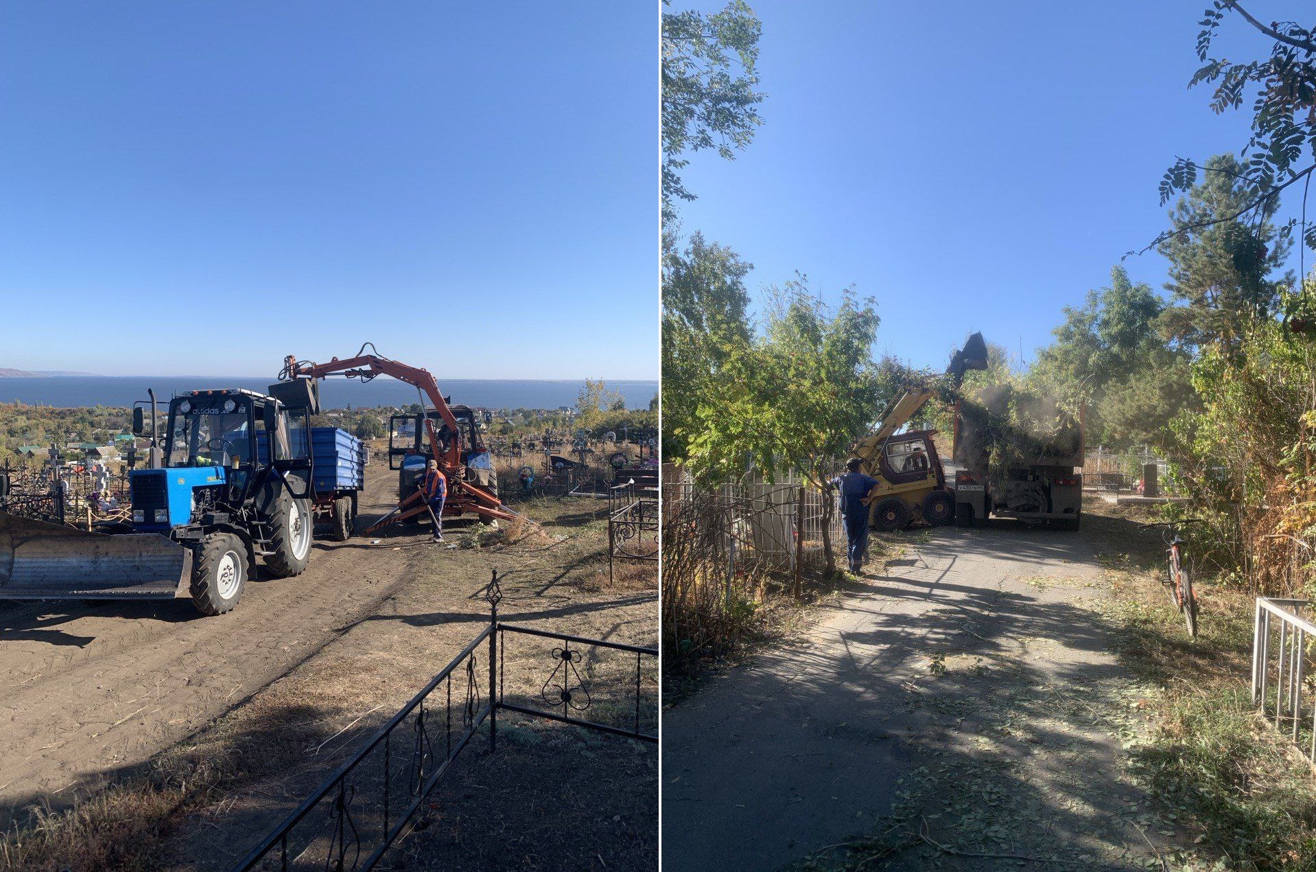 Субботник на кладбище в Хвалынске