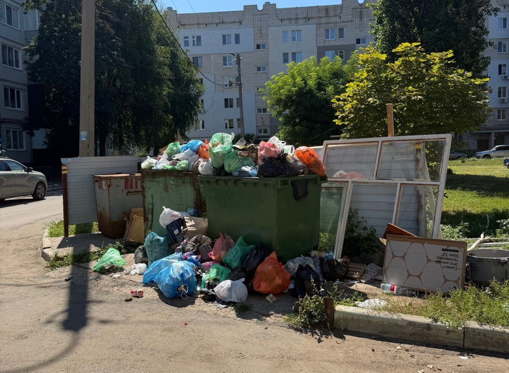 Центр Балакова завалили мусором