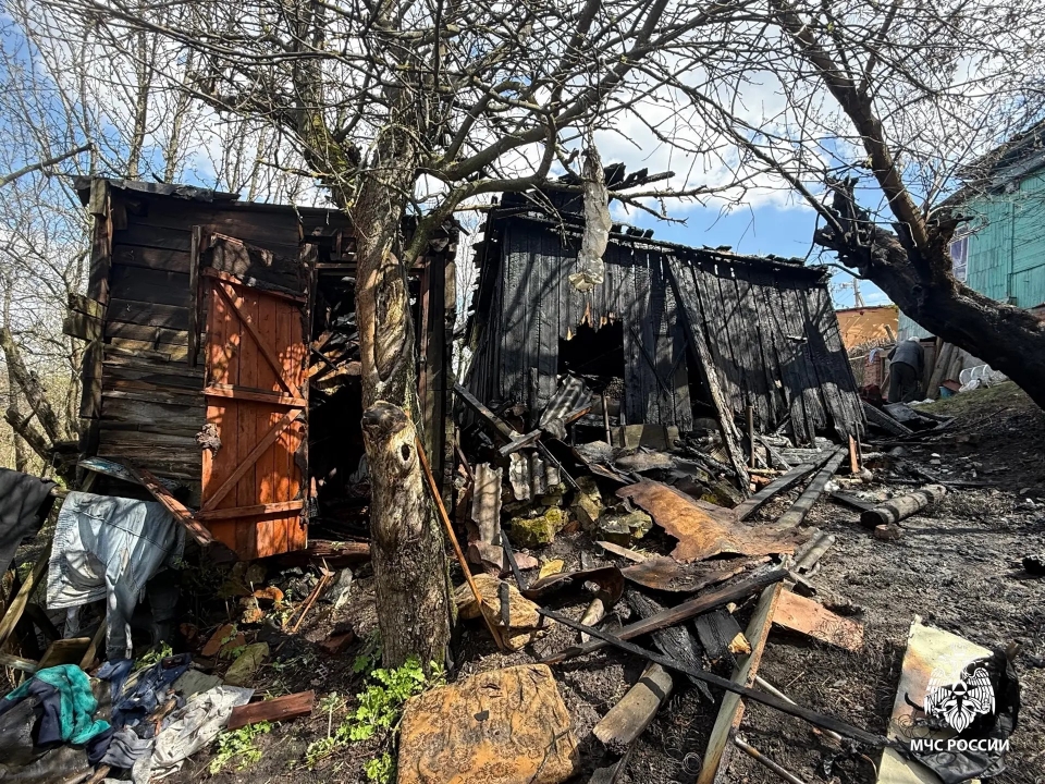 В майские праздники саратовец спалил сарай, пытаясь приготовить шашлык