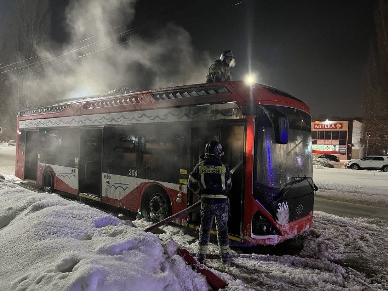 Новый троллейбус «Адмирал» загорелся в Балакове